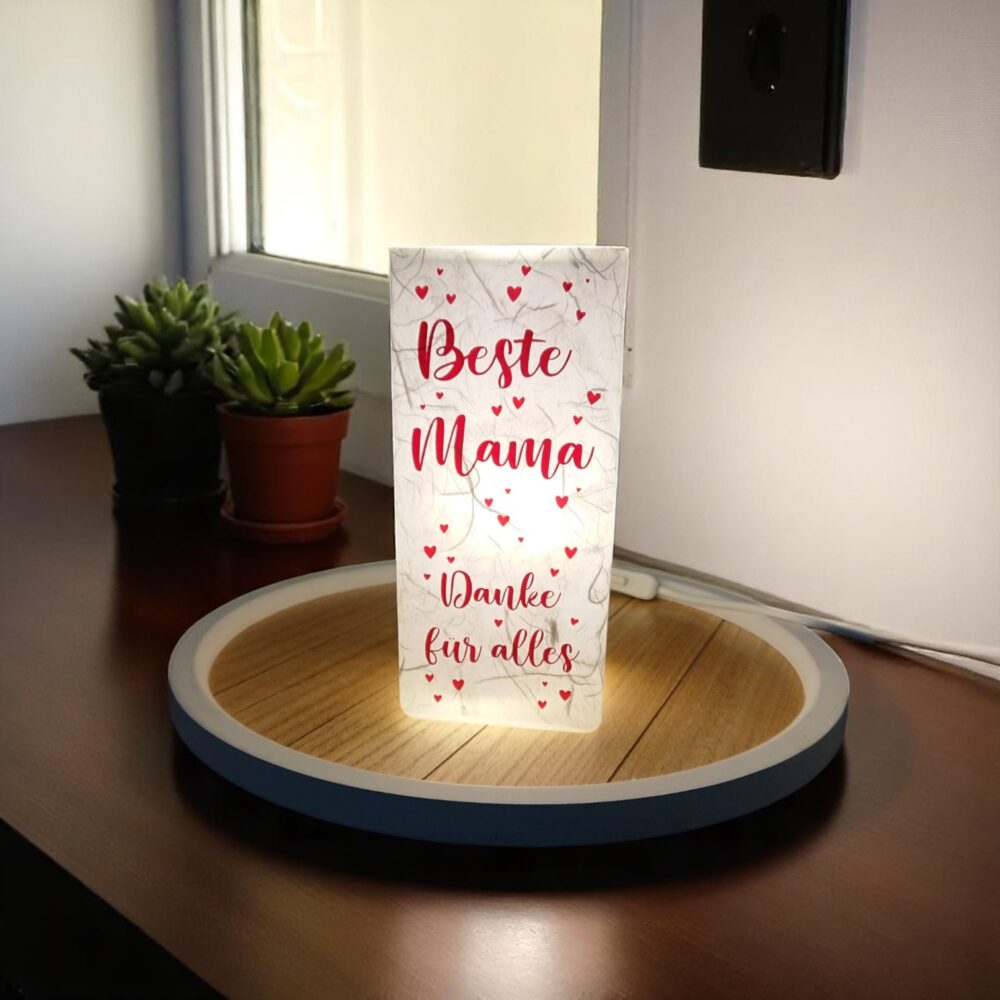 Leuchtsäule "Beste Mama"