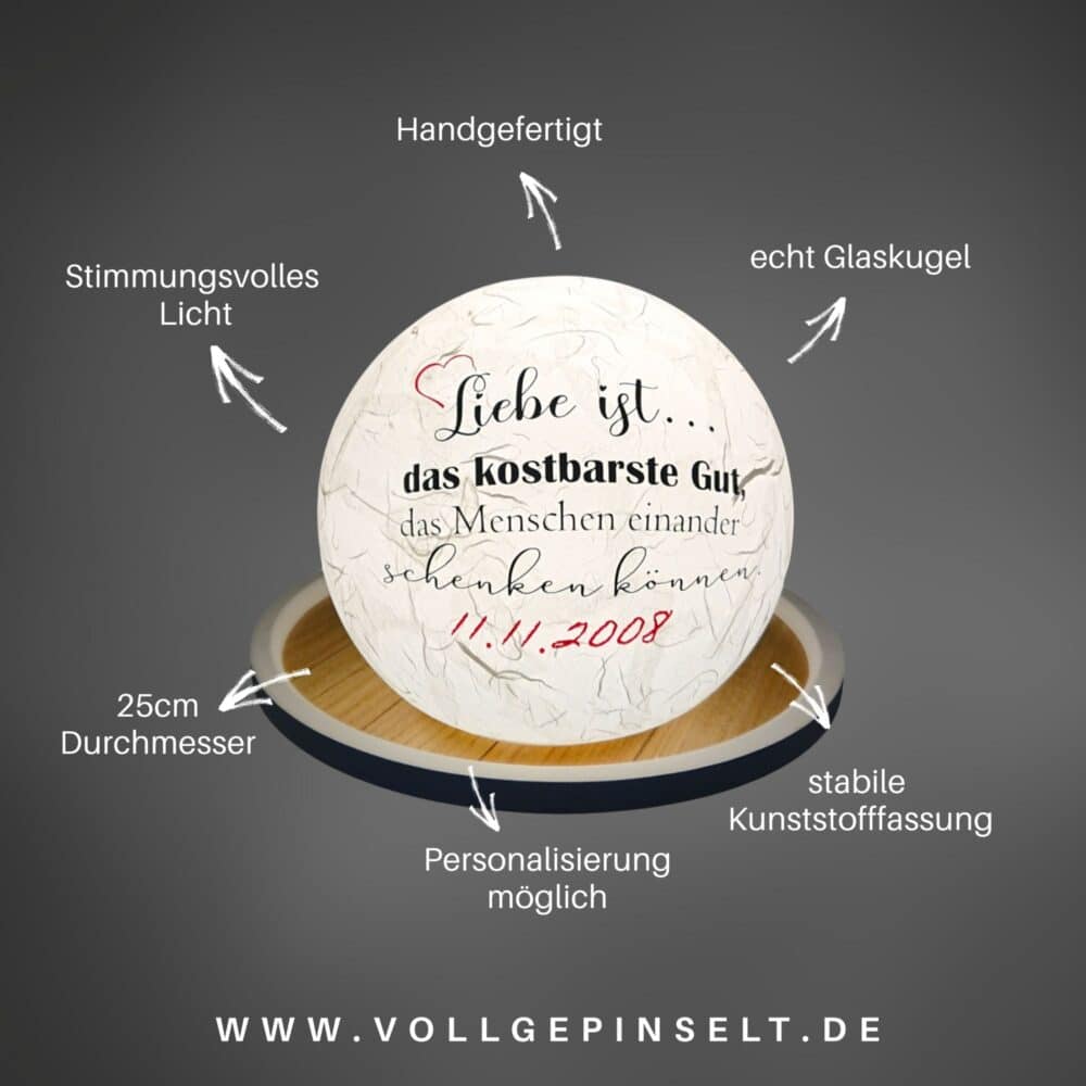 Leuchtkugel "Liebe ist..." – Bild 5