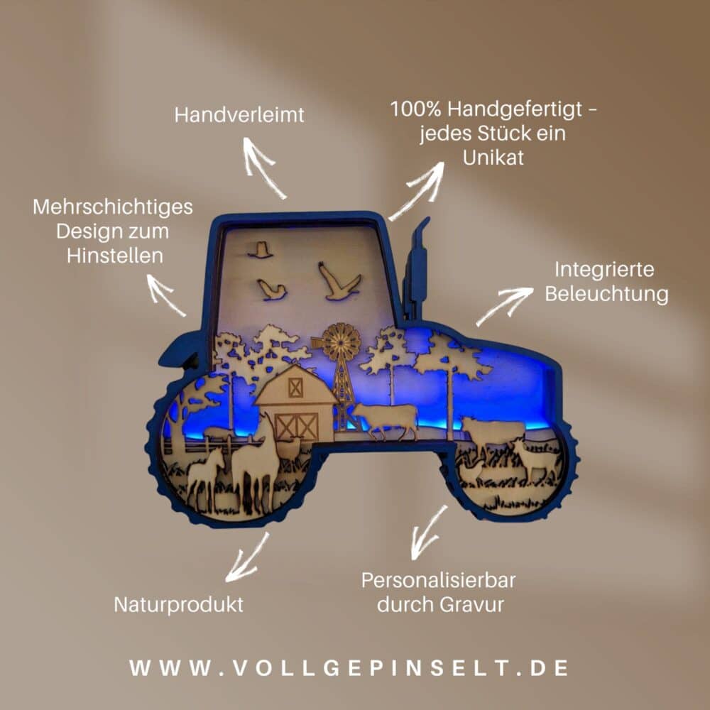 Holzunikat "Traktor" – Bild 7