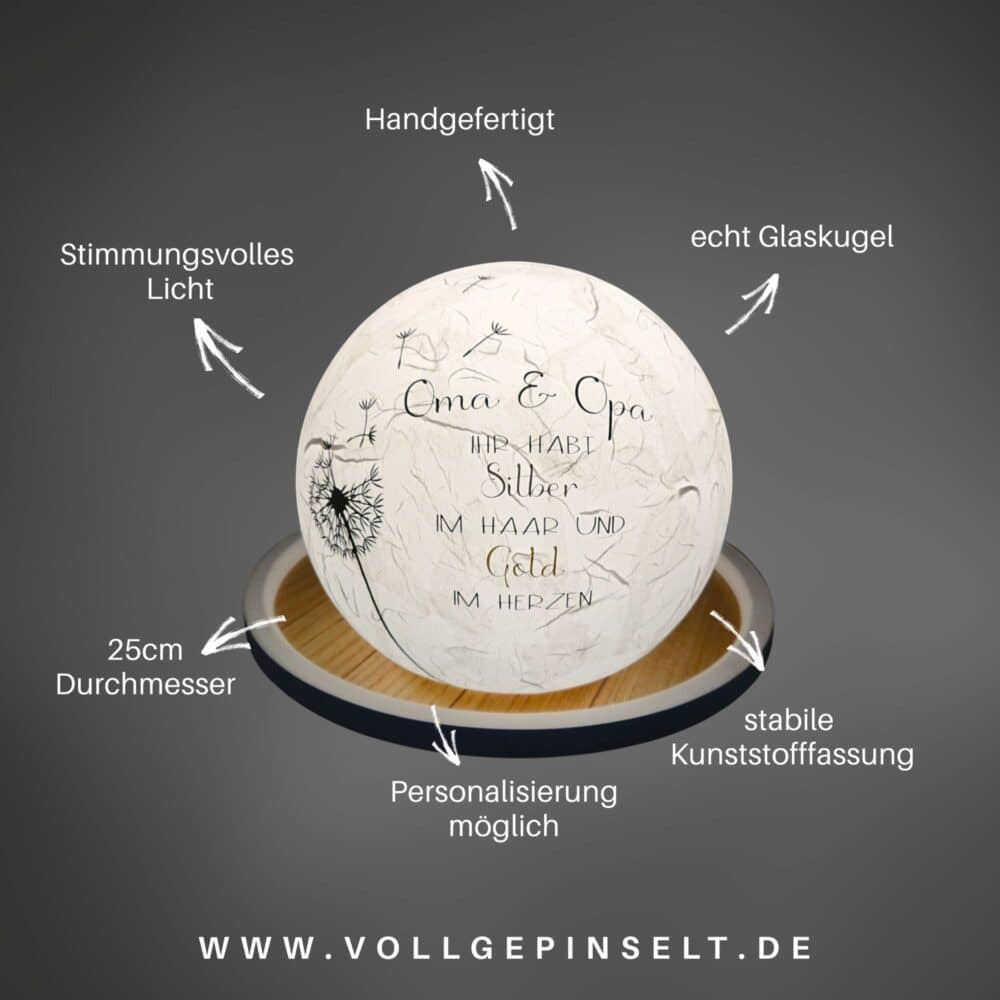 Leuchtkugel "Silber im Haar" – Bild 5