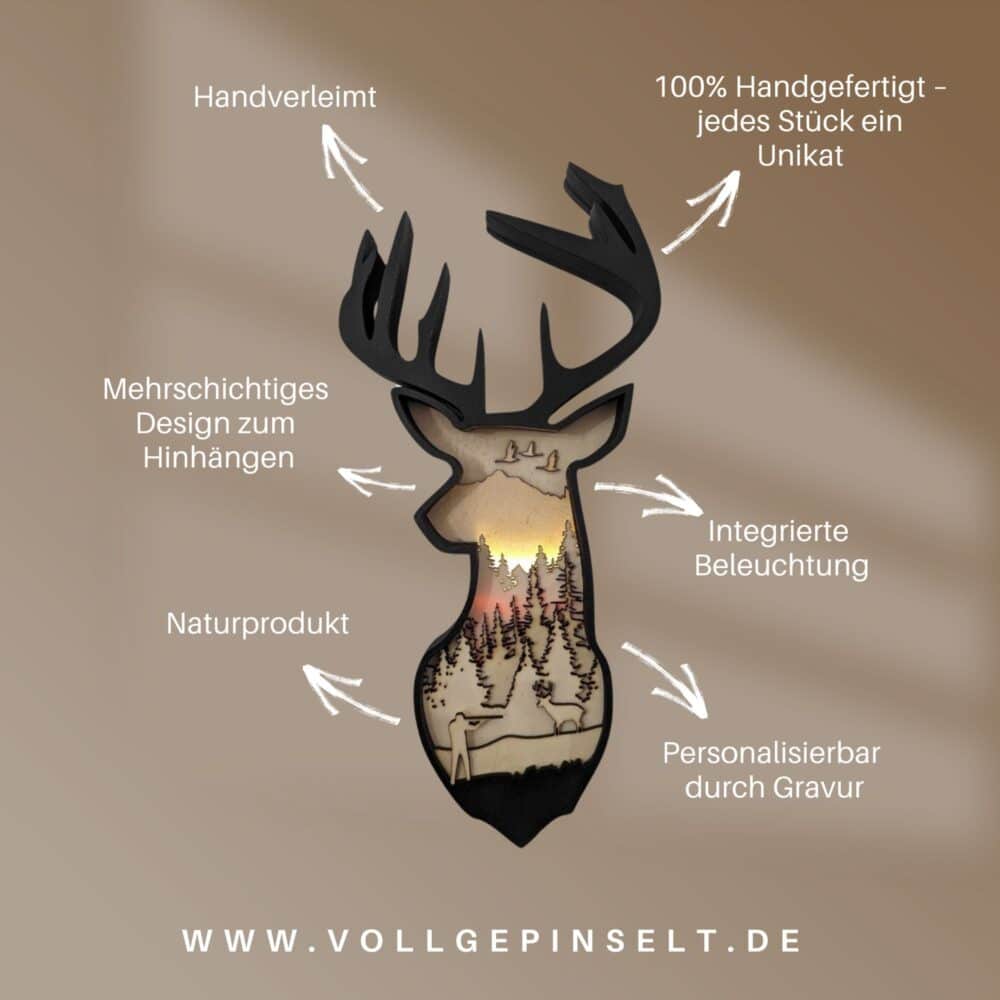Holzunikat "Hirsch" – Bild 6