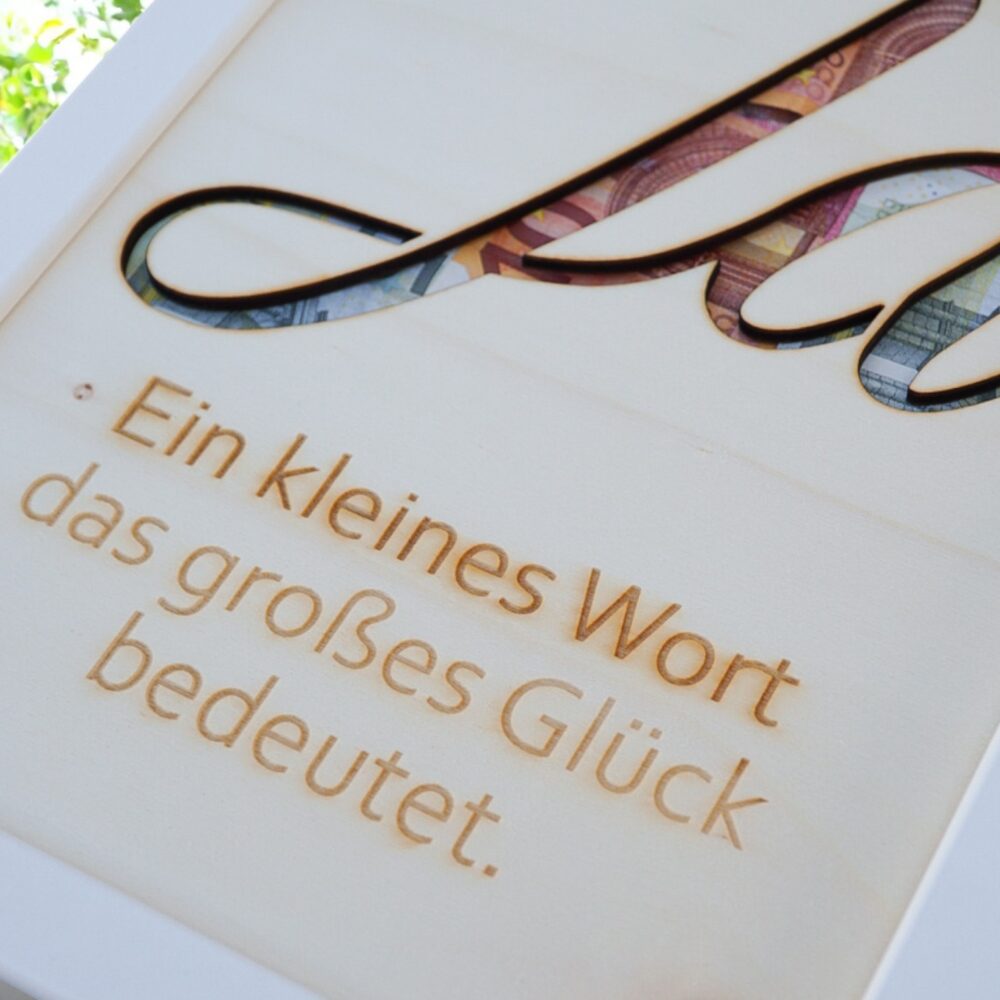 Geschenkrahmen "Ja" – Bild 2