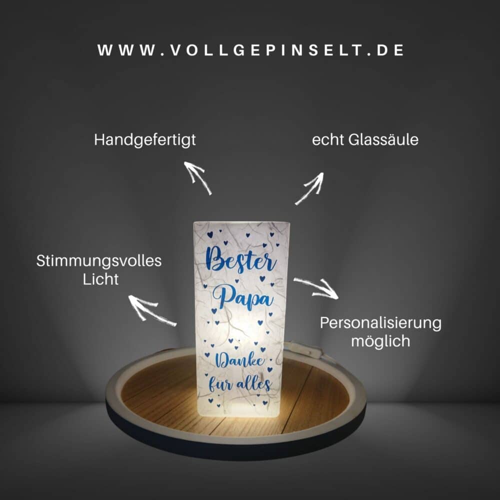Leuchtsäule "Bester Papa" – Bild 3