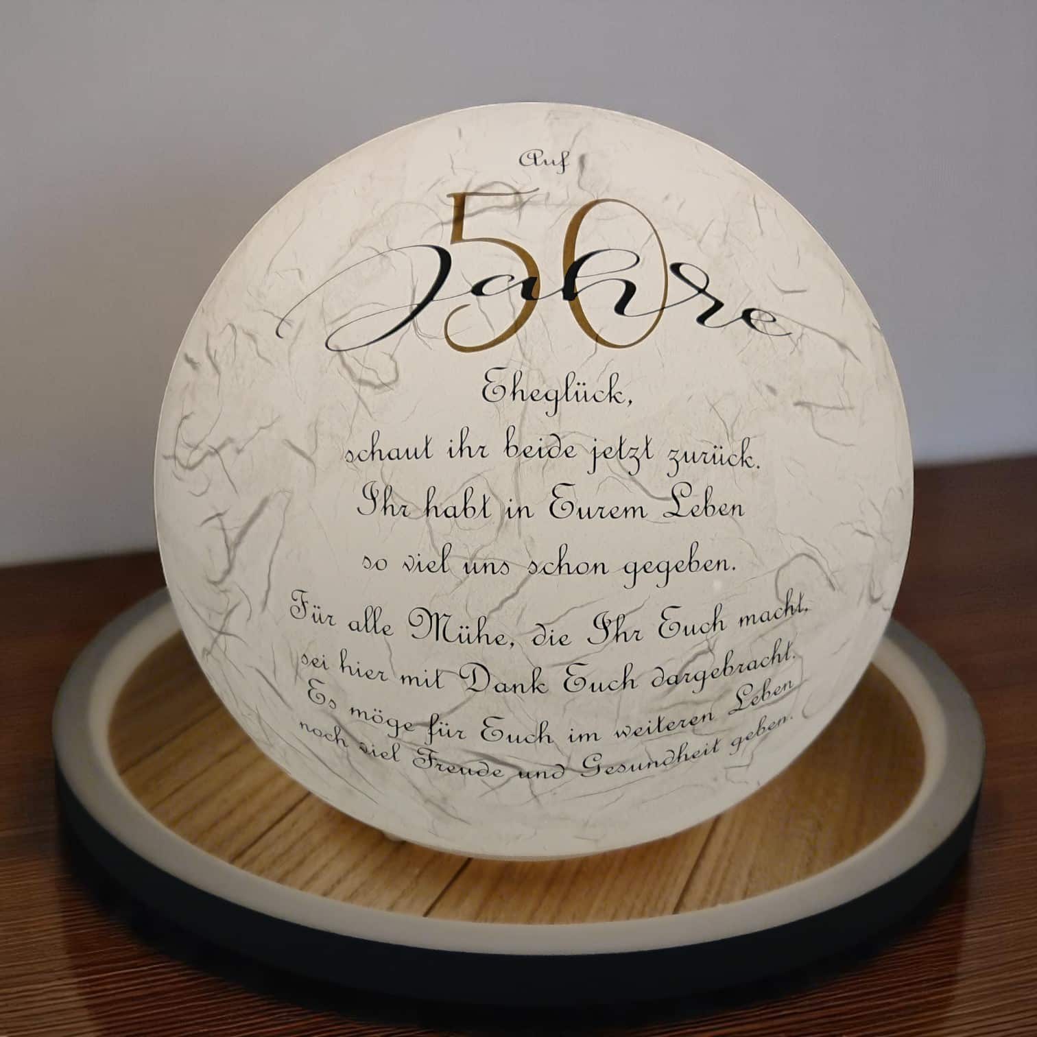 Leuchtkugel "50/60/65 Jahre Eheglück" – Bild 3