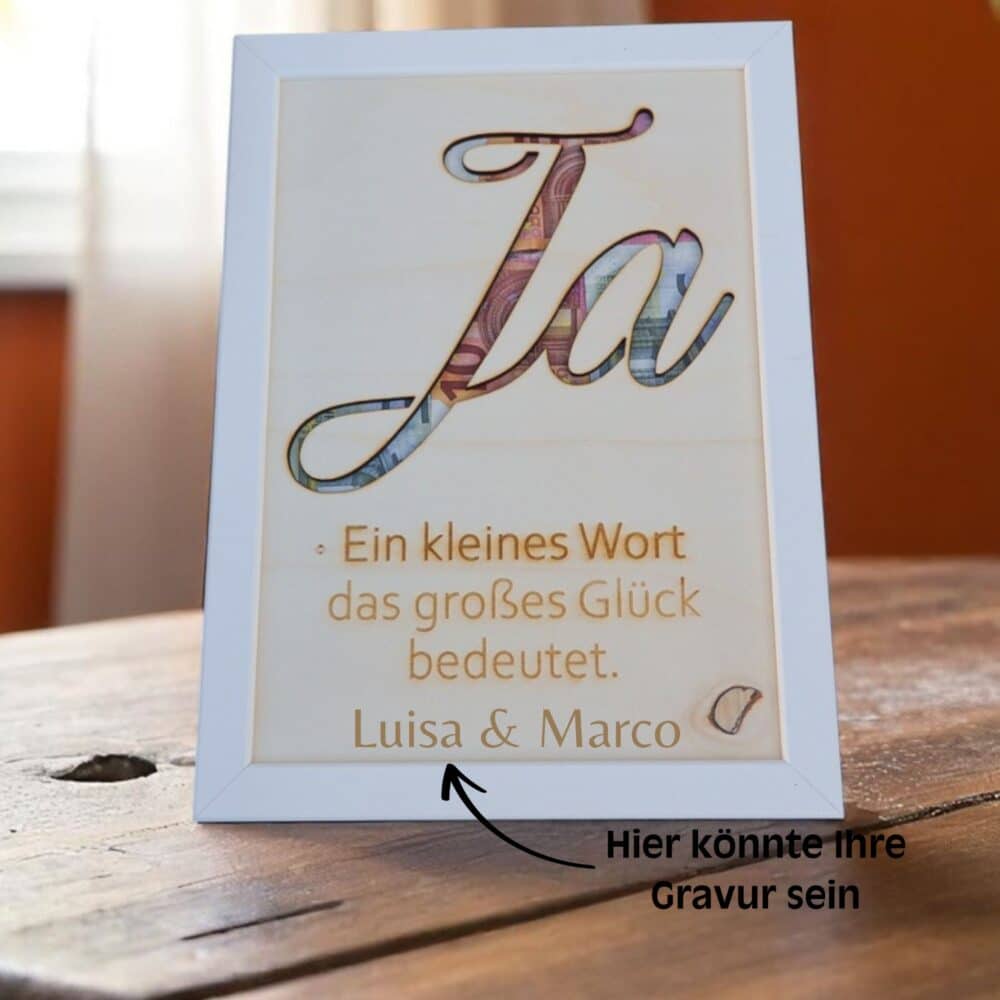 Geschenkrahmen "Ja" – Bild 3