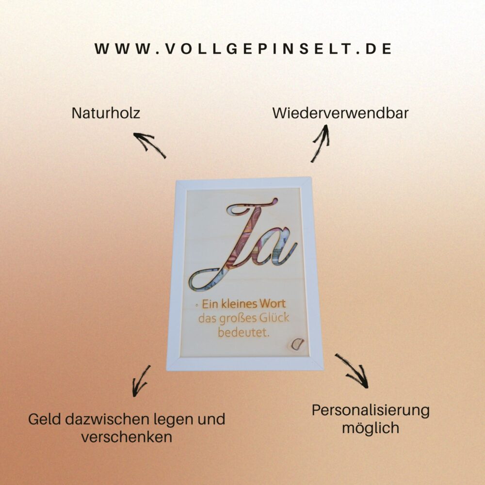 Geschenkrahmen "Ja" – Bild 4