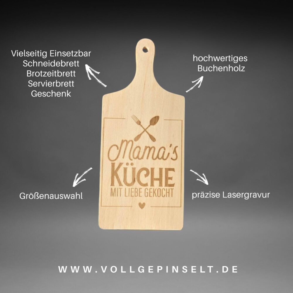 Schneidebrett "Mama's Küche" – Bild 3