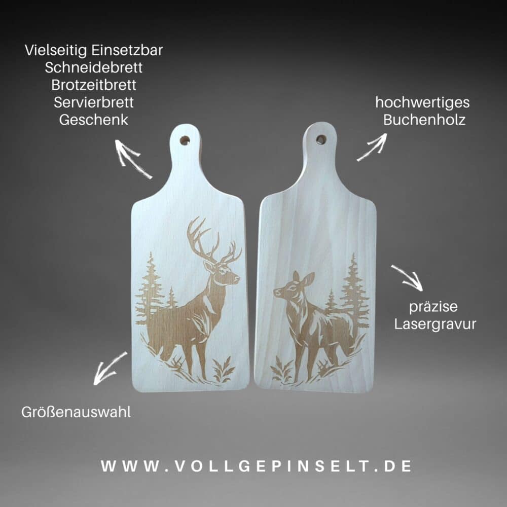 Schneidebretter "Hirsch" (2 Stück) – Bild 2